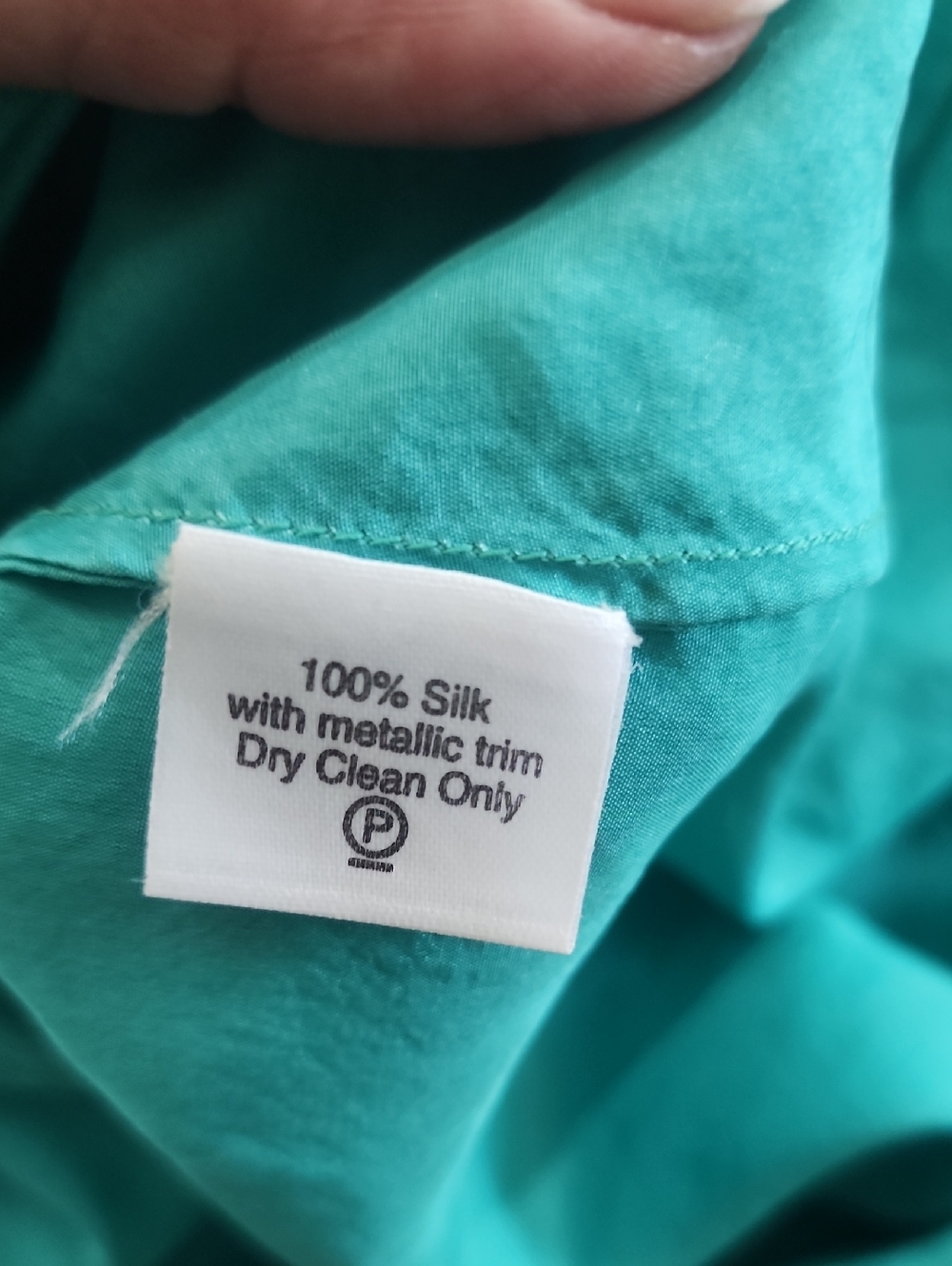 New No Tag.Temperley London Silk Teal Dress with Embellished Trim.pit To Pit 16" - Picture 8 of 11